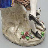 Комплект статуэток «Пара музыкантов с мандолиной и флейтой», фарфор, Эрнст Боне и сыновья (Ernst Bohne & Söhne), Тюрингия, Германия, 1900-1910 гг.