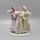 Фигурка по сказке «Аленький цветочек», скульптор Велихова С. Б., ЛФЗ, 1950-60 гг.