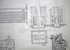 Старинная гравюра «Цемент»