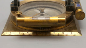 Старинный морской компас в оригинальном футляре, Европа, конец 19 века, металл, стекло