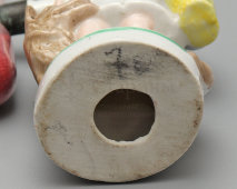 Старинные фарфоровые песочные часы «Красная шапочка с волком», таймер для варки яиц всмятку, 2 мин 50 сек, Германия, 1930-е