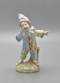 Статуэтка «Паяц», автор Шпис А. К., фарфор, ИФЗ, Александр II, 1850-70 гг.