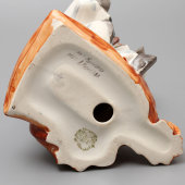 Анималистическая скульптура «Лошадь-гармонистка», фарфор, Гдель, 1990-е