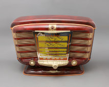 Уникальный подарок, красный советский ламповый радиоприемник «Звезда-54», 1954 год