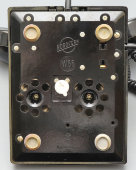 Черный винтажный телефонный аппарат Nordfern W66 в корпусе из бакелита, ГДР, 1960-е