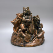 Скульптура «Квартет», керамика Гжели