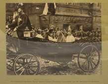 Старинная фототипия «Ее Императорское Высочество Великая Княгиня Елизавета Осодоровна и Августейшие дети Их Императорских Величеств», багет, стекло