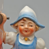 Винтажный кухонный таймер для варки яиц «Голландская девушка», 6 мин 46 сек, песочные часы, фарфор, Европа, 1930-е