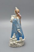 Статуэтка «Снегурочка с зайцем. С Новым годом!», фарфор, СССР, 1960-е