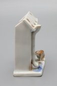 Скульптурная миниатюра «Леди и бродяга», скульптор Ю. М. Львов, художник Н. И. Исакова, Первомайский фарфоровый завод (Песочное), 1970-е