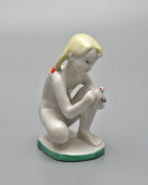 Фигурка «Юный скульптор» (малая), скульптор Столбова Г. С., фарфор ЛФЗ, 1950-60 гг.