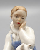 Статуэтка «Сестрица Аленушка и братец Иванушка», скульптор А. А. Киселев, фарфор ЛЗФИ, 1950-60 гг.