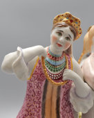 Статуэтка «Аленький цветочек» по мотивам сказки Аксакова С. Т., скульптор Велихова С. Б., фарфор, ЛФЗ, 1950-60 гг.