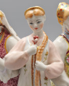 Статуэтка «Аленький цветочек» по мотивам сказки Аксакова С. Т., скульптор Велихова С. Б., фарфор, ЛФЗ, 1950-60 гг.