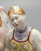 Статуэтка «Аленький цветочек» по мотивам сказки Аксакова С. Т., скульптор Велихова С. Б., фарфор, ЛФЗ, 1950-60 гг.