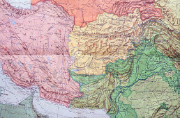 Советская карта «Индия и сопредельные страны: Иран, Афганистан, Китай, Таиланд», бумага, Главное Управление геодезии и картографии при СНК СССР, 1938-46 гг.