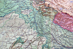 Советская карта «Индия и сопредельные страны: Иран, Афганистан, Китай, Таиланд», бумага, Главное Управление геодезии и картографии при СНК СССР, 1938-46 гг.