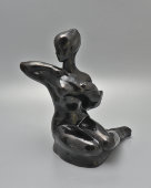 Статуэтка «Обнаженная купальщица», обливная керамика Гжели, 1950-60 гг.