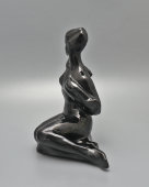 Статуэтка «Обнаженная купальщица», обливная керамика Гжели, 1950-60 гг.