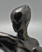 Статуэтка «Обнаженная купальщица», обливная керамика Гжели, 1950-60 гг.