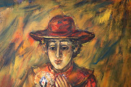 Картина «Мальчик со свечой», художник Мирзоян А. Х., холст, масло, СССР, 1990 г.