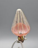 Старая ёлочная игрушка на прищепке «Парашют», стекло, СССР, 1940-50 гг.