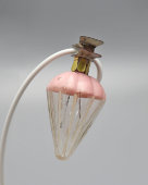 Старая ёлочная игрушка на прищепке «Парашют», стекло, СССР, 1940-50 гг.