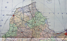 Советская карта «Латвийская ССР», бумага, Главное Управление геодезии и картографии МВД, Москва, 1955 г.