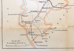 Старинная карта Калишской губернии (Польша), картографич. зав. П. Ф. Петш, Санкт-Петербург, к. 19, н. 20 вв.