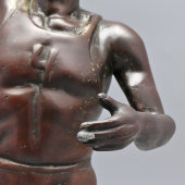 Советская спортивная скульптура «Баскетболист», силумин омеднённый, 1930-40 гг.