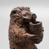 Скульптура «Медведь», скопинская керамика, СССР, 1950-60 гг.