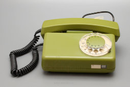 Дисковый телефонный аппарат Telkom RWT Tulipan-E-60 новый в коробке, Польша, 1988 год