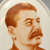 Большая агитационная фарфоровая плакетка «Сталин И. В.», Дулево, 1930-40 гг.