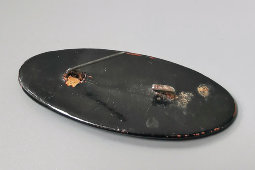 Винтажная овальная брошь «Жар-птица», советская лаковая миниатюра, 1960-70 гг.