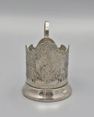 Агитационный подстаканник «Советский космос», Кольчугинский завод, 1960-80 гг.