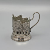 Агитационный подстаканник «Советский космос», Кольчугинский завод, 1960-80 гг.