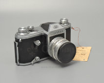 Немецкий зеркальный пленочный фотоаппарат «Zeiss Ikon Contax S», объектив Biotar 2/5,8 T Carl Zeiss Jena, ГДР, 1949-52 гг.