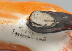 Статуэтка «Лисица крадущаяся», скульптор Б. Я. Воробьев, фарфор, анималистика ЛФЗ, 1940-50 гг.