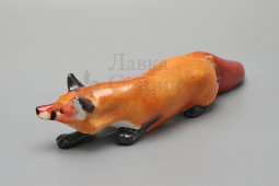 Статуэтка «Лисица крадущаяся», скульптор Б. Я. Воробьев, фарфор, анималистика ЛФЗ, 1940-50 гг.