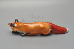 Статуэтка «Лисица крадущаяся», скульптор Б. Я. Воробьев, фарфор, анималистика ЛФЗ, 1940-50 гг.