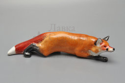Статуэтка «Лисица крадущаяся», скульптор Б. Я. Воробьев, фарфор, анималистика ЛФЗ, 1940-50 гг.
