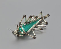 Игрушка-подвеска из стекляруса на елку «Зеленая», Завод «Лаборприбор», г. Клин, 1930-50 гг.