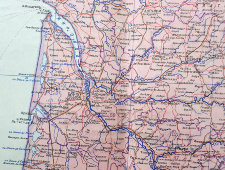 Советская карта «Франция, Париж и окрестности», бумага, Главное Управление геодезии и картографии при СНК СССР, 1938-46 гг.