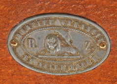 Старинная механическая кофемолка, мельница , дерево, латунь, R. Z. Zassenhaus, Германия, 1930-е