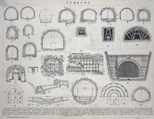 Старинная гравюра «Туннели»