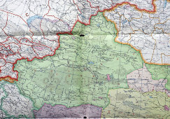 Советская составная карта из 2 листов «Китай», бумага, Главное Управление геодезии и картографии при Совете министров СССР, 1951 г.