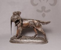 Скульптура «Охотничья собака с дичью»