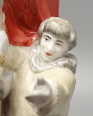 Советская агитационная фарфоровая скульптура «Папанинцы на льдине», автор Данько Н. Я., ЛФЗ, кон. 1930-х
