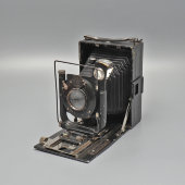 Складной пластиночный фотоаппарат «Фотокор № 1», объектив Ортагоз, ГОМЗ, Ленинград, 1930-40 гг.
