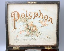 Антикварная музыкальная шкатулка «Polyphone», Европа, кон. 19 в.